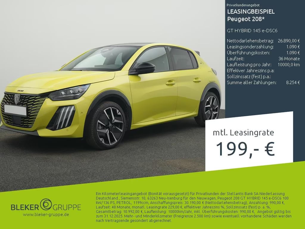 Peugeot e-208 GT-Line Hybrid