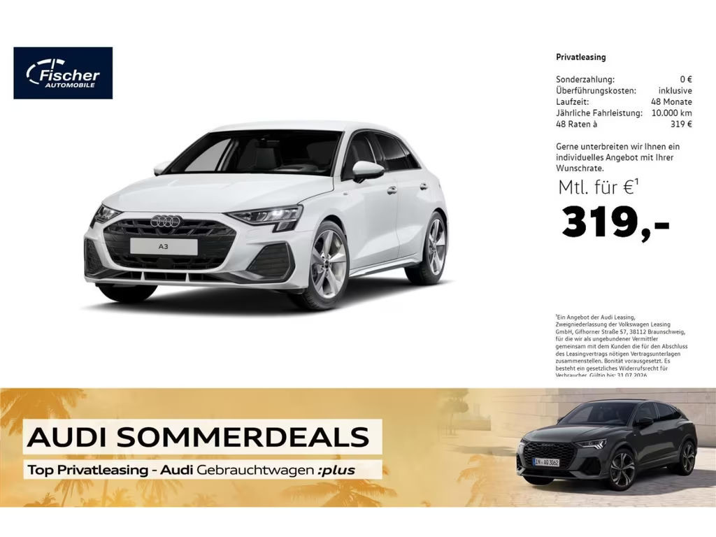 Audi A3 Sportback Sedan S-Line 35 TFSI