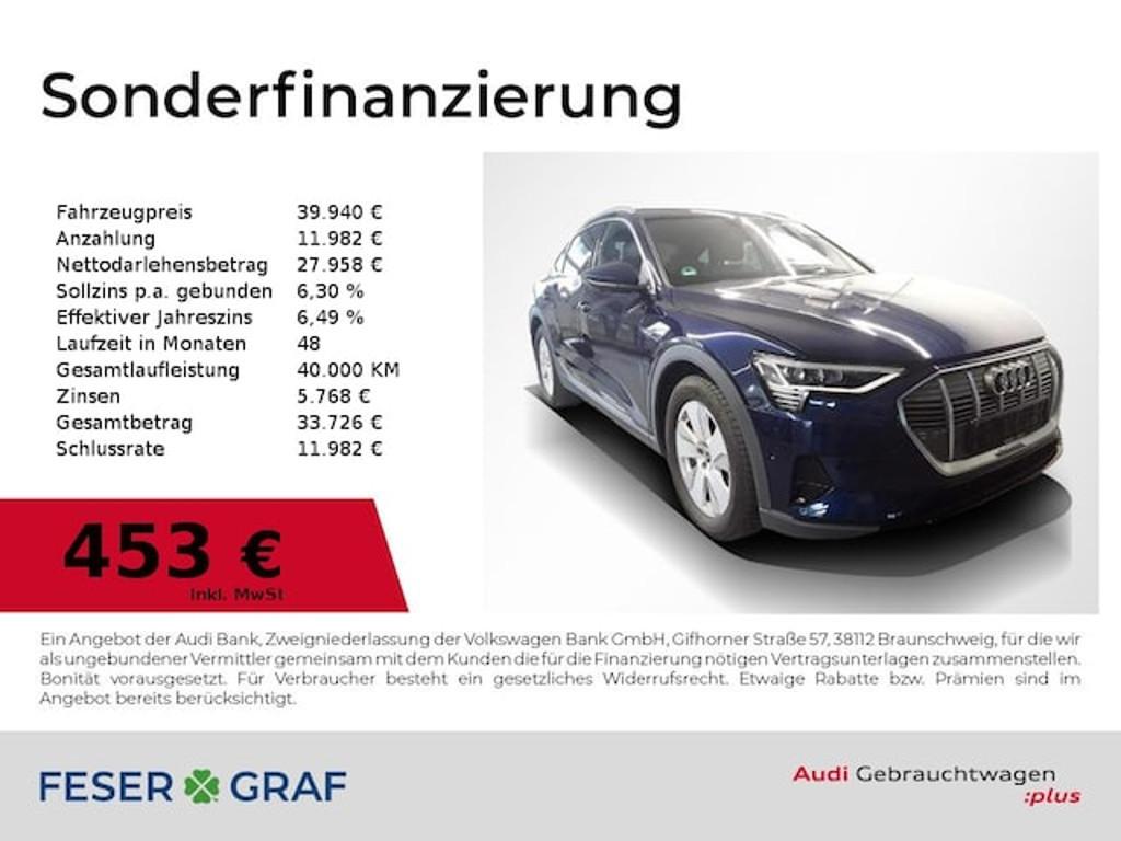 Audi e-tron Sportback Quattro 55