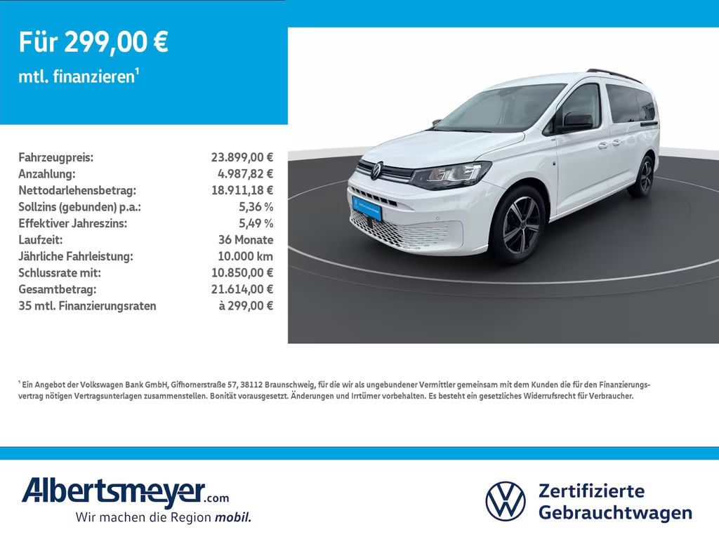 Volkswagen Caddy Life 2.0 TDI Maxi