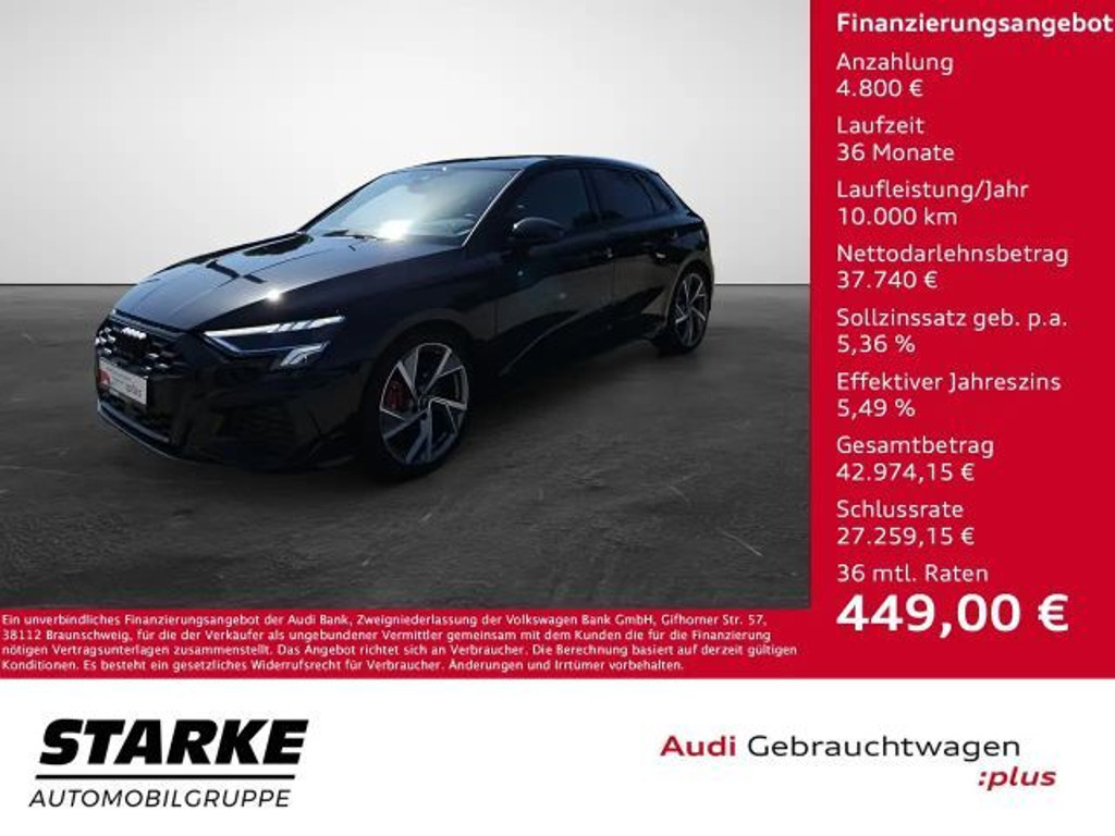 Audi S3 Sportback Sedan S-Tronic