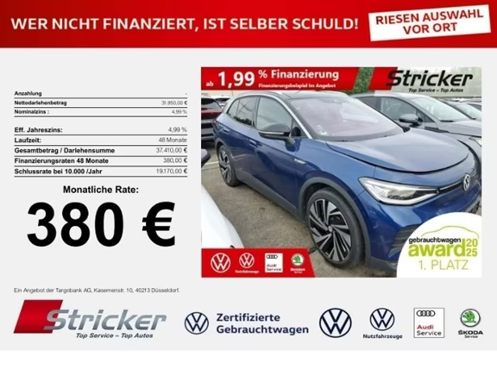 Volkswagen ID.4 1st Edition 77 KWh Max 150 kW
