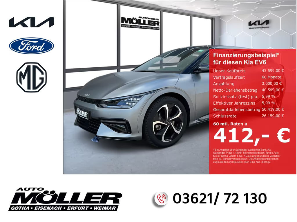 Kia EV6 GT-Line 77,4 kWh Vierwielaandrijving