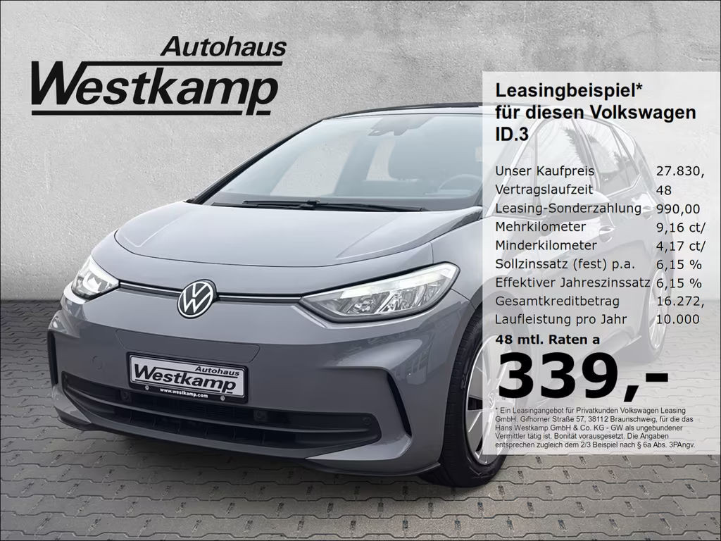 Volkswagen ID.3 Performance 58 KWh Pro