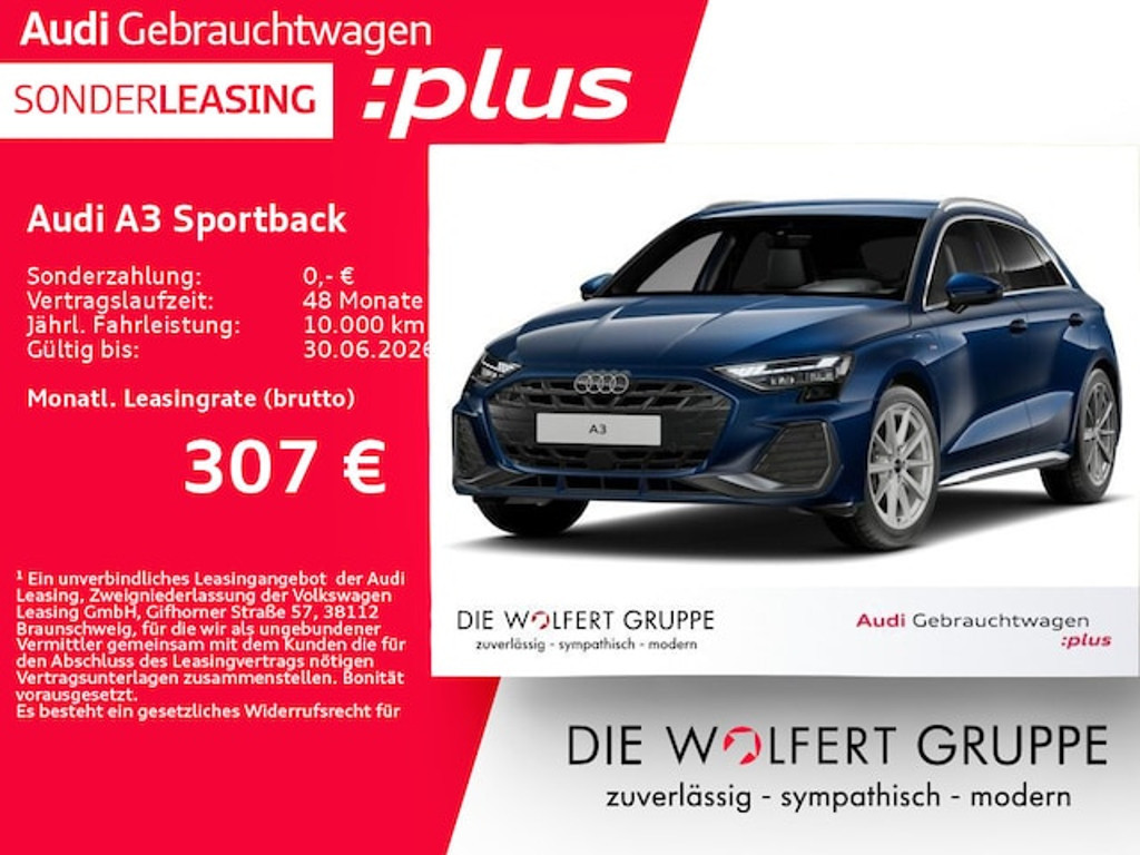 Audi A3 Sportback S-Line S-Tronic Hybride 40 TFSI