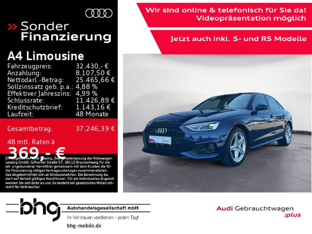 Audi A4 Sedan Quattro S-Tronic 40 TDI