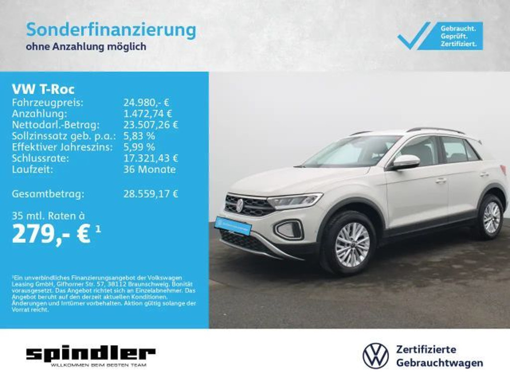 Volkswagen T-Roc DSG Life 1.5 TSI