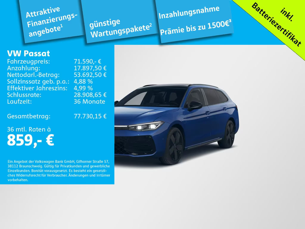Volkswagen Passat Variant R-Line eHybrid 1.5 TSI IQ.Drive