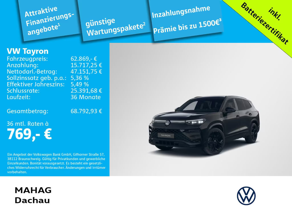 Volkswagen Tayron R-Line eHybrid 1.5 TSI IQ.Drive