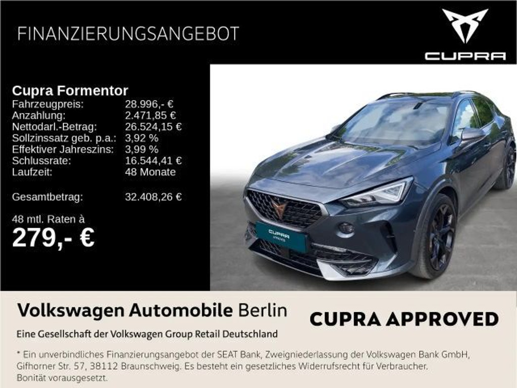 Cupra Formentor 4Drive 2.0 TSI DSG VZ