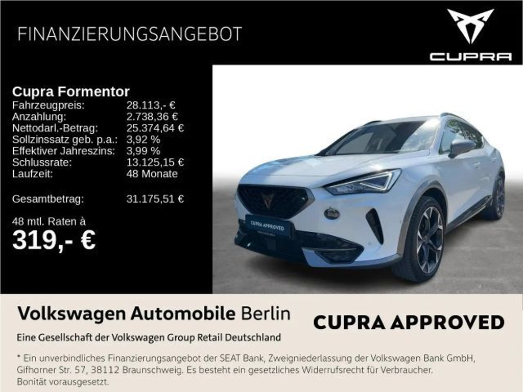 Cupra Formentor 2.0 TSI DSG VZ