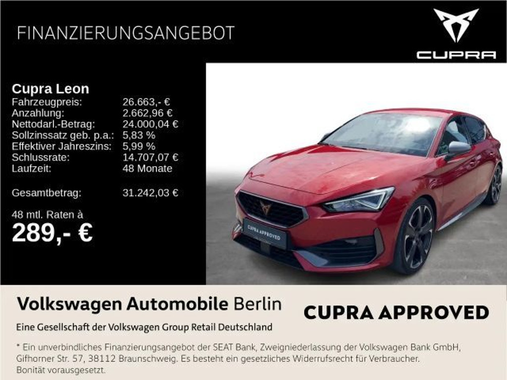 Cupra Leon 2.0 TSI DSG VZ