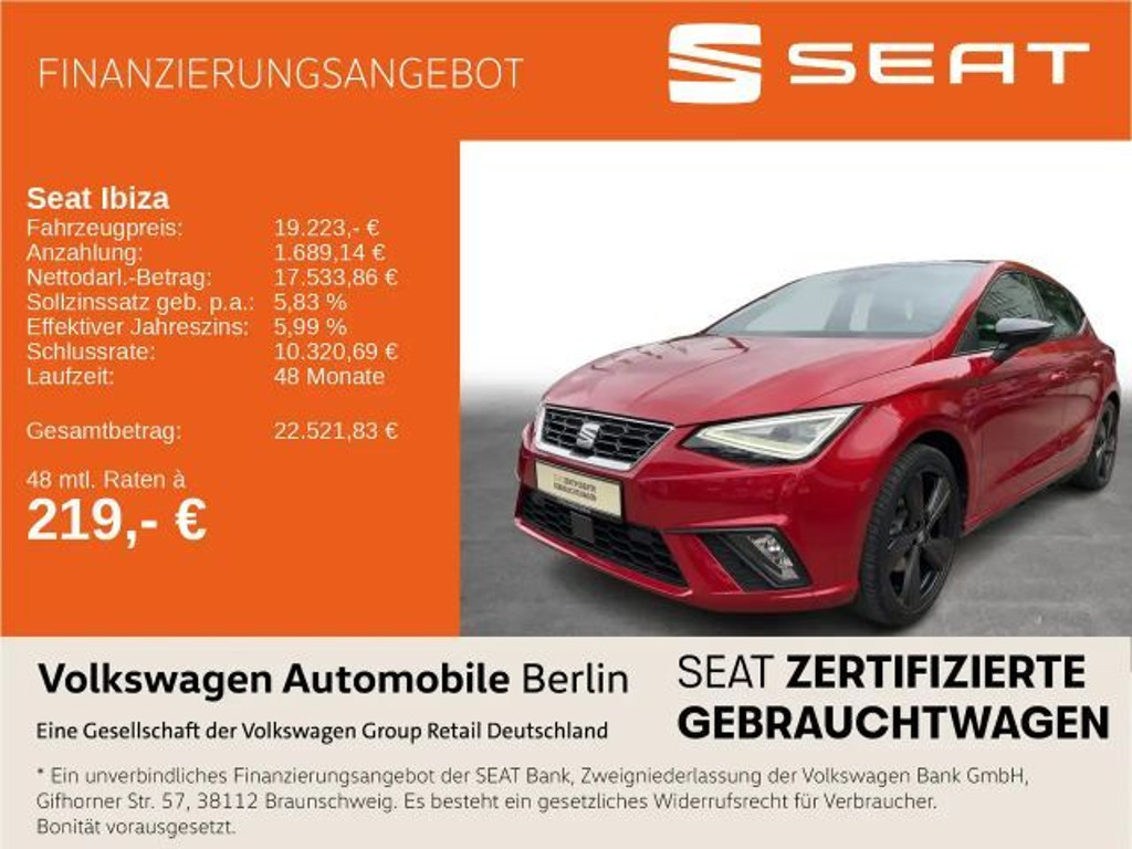 Seat Ibiza FR-lijn 1.5 TSI Black DSG