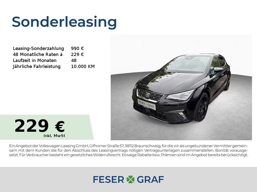 Seat Ibiza FR-lijn 1.0 TSI Black DSG