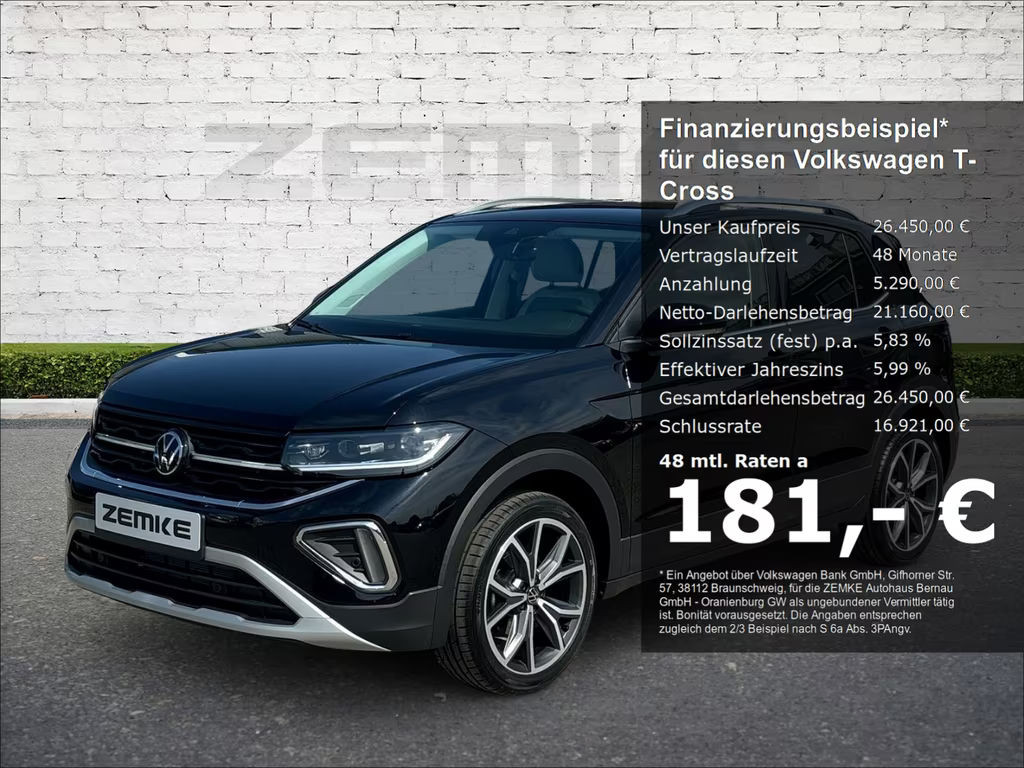Volkswagen T-Cross DSG Style 1.0 TSI