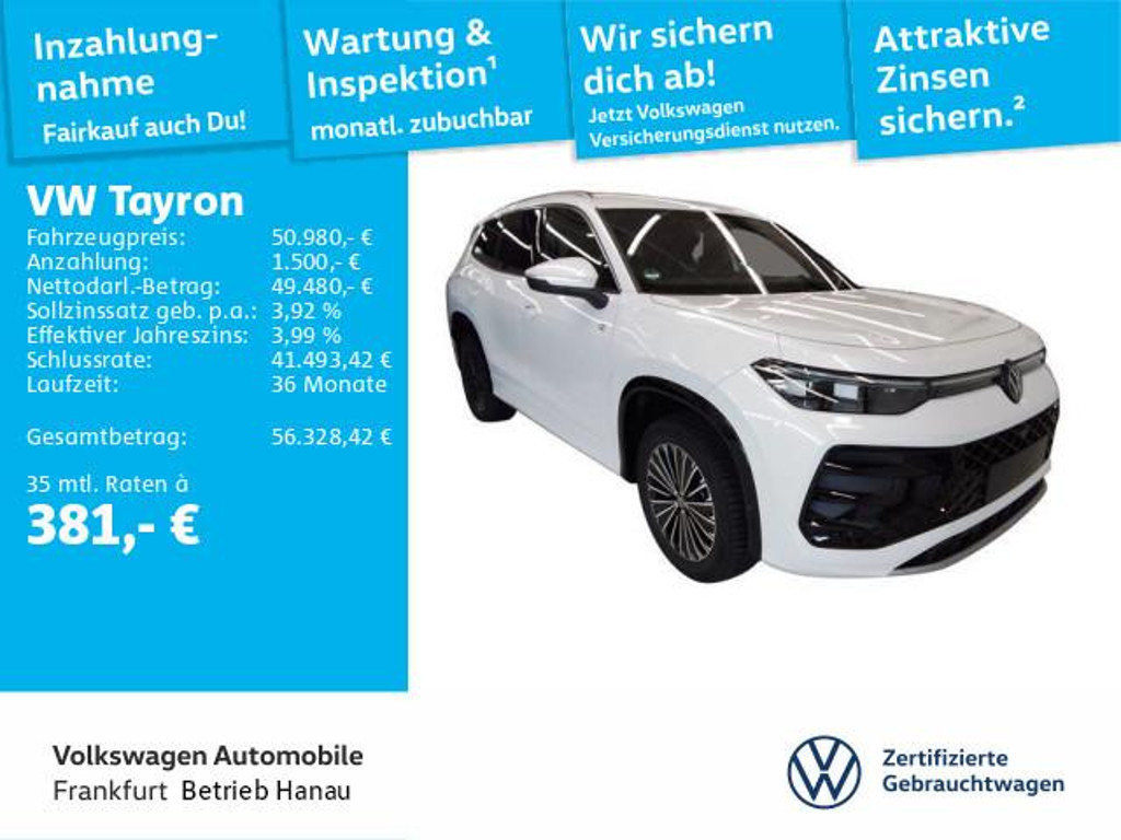 Volkswagen Tayron 4Motion DSG R-Line IQ.Drive 2.0 TDI