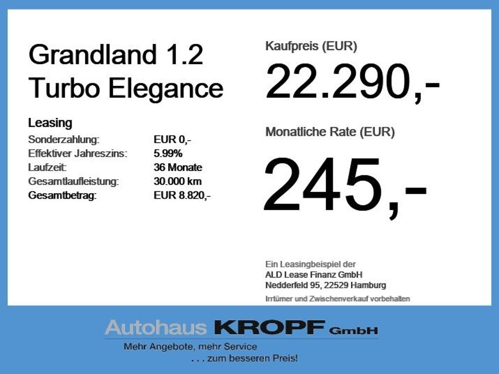 Opel Grandland 1.2 Turbo Elegance Turbo