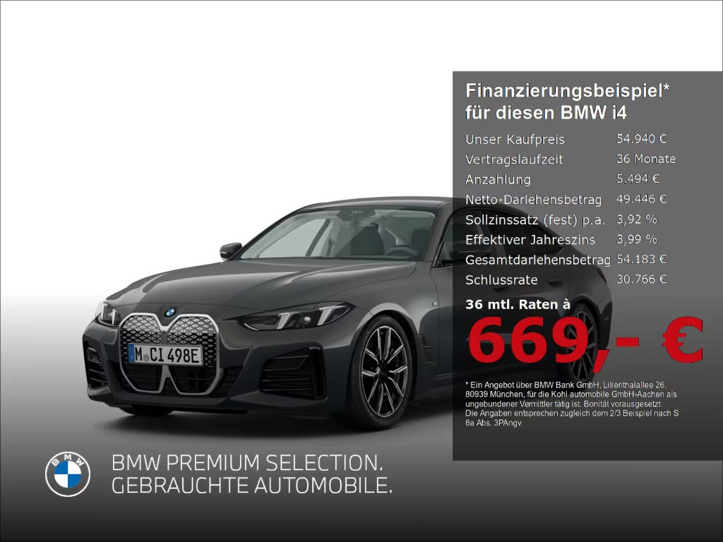 BMW i4 M-Sport xDrive Coupé Gran Coupé Sedan