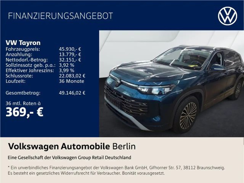 Volkswagen Tayron eHybrid 1.5 TSI Elegance Elegance