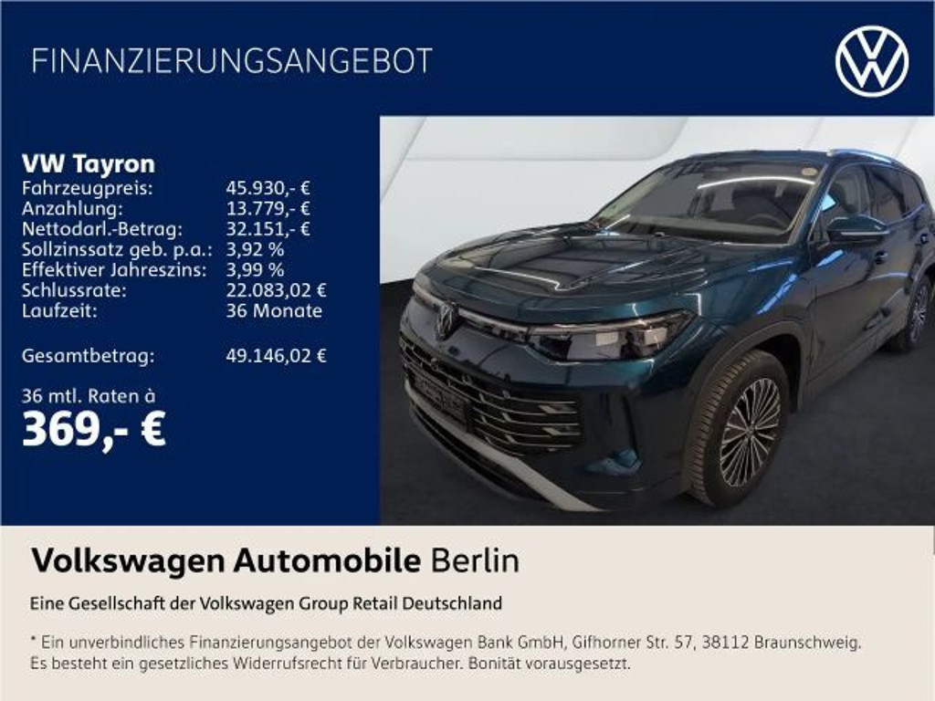 Volkswagen Tayron eHybrid 1.5 TSI Elegance Elegance