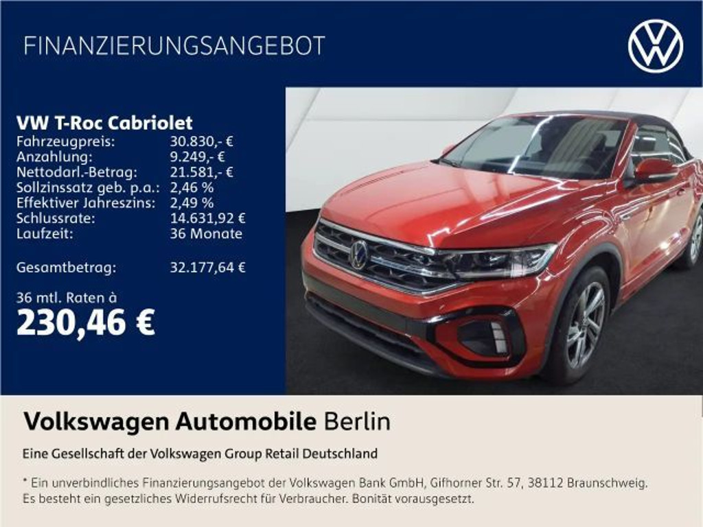 Volkswagen T-Roc Cabriolet R-Line 1.5 TSI