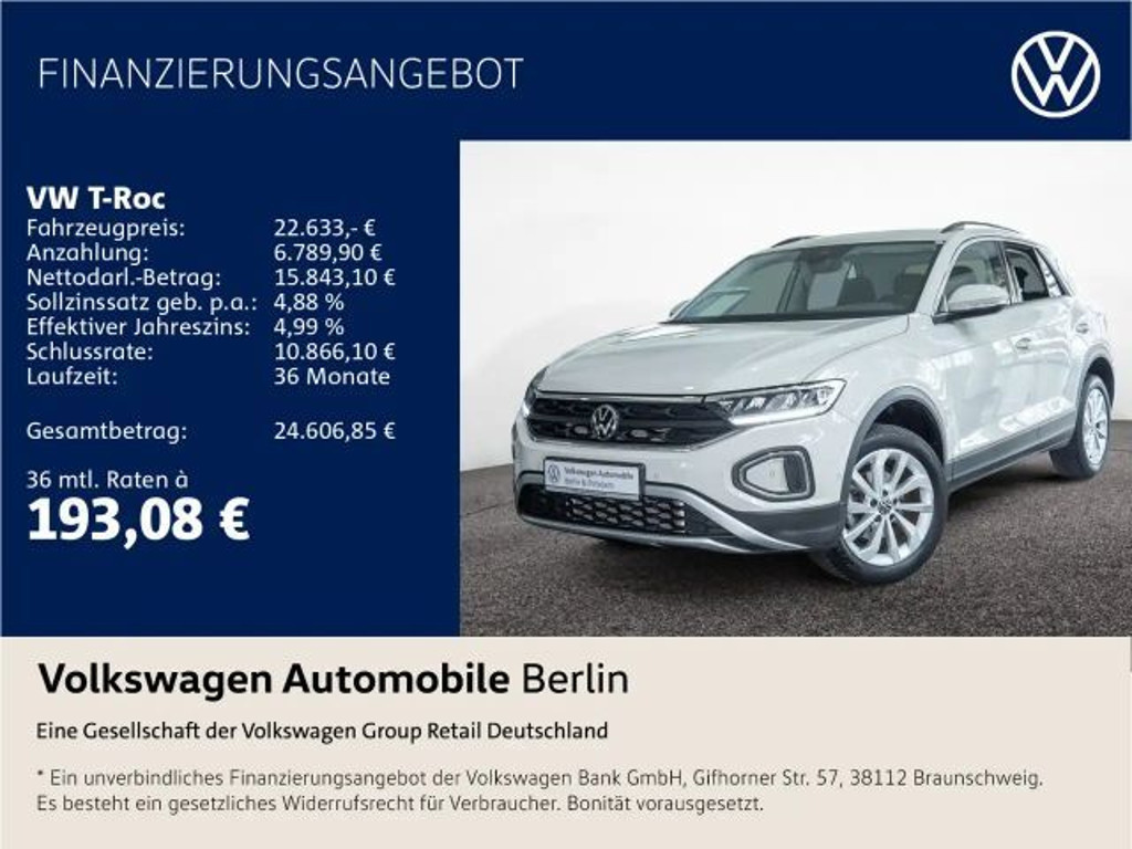 Volkswagen T-Roc DSG Life 1.5 TSI