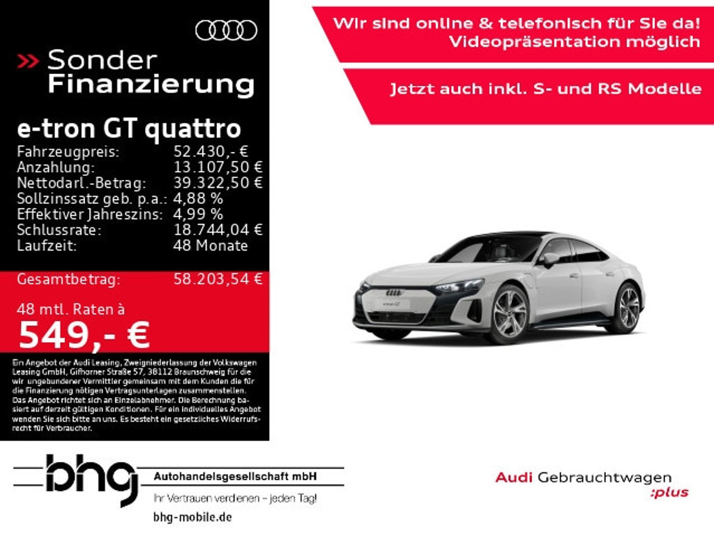 Audi e-tron GT Quattro