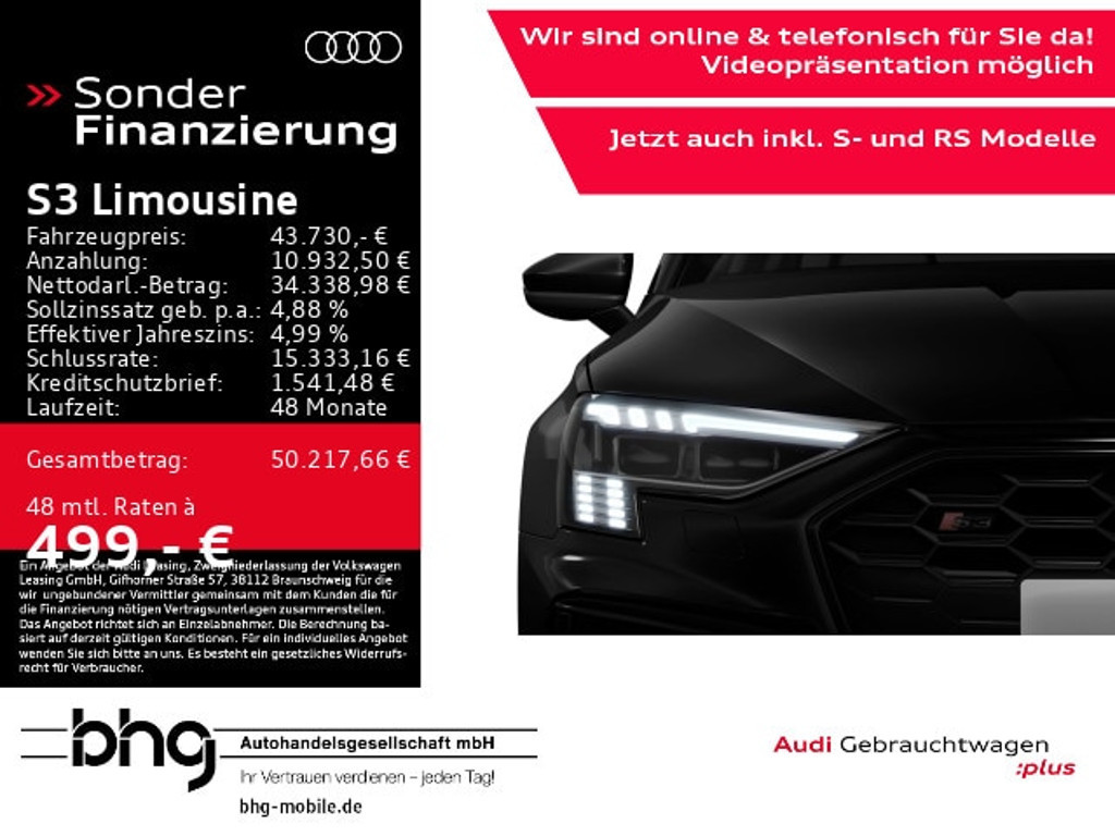 Audi S3 Sedan Quattro S-Tronic