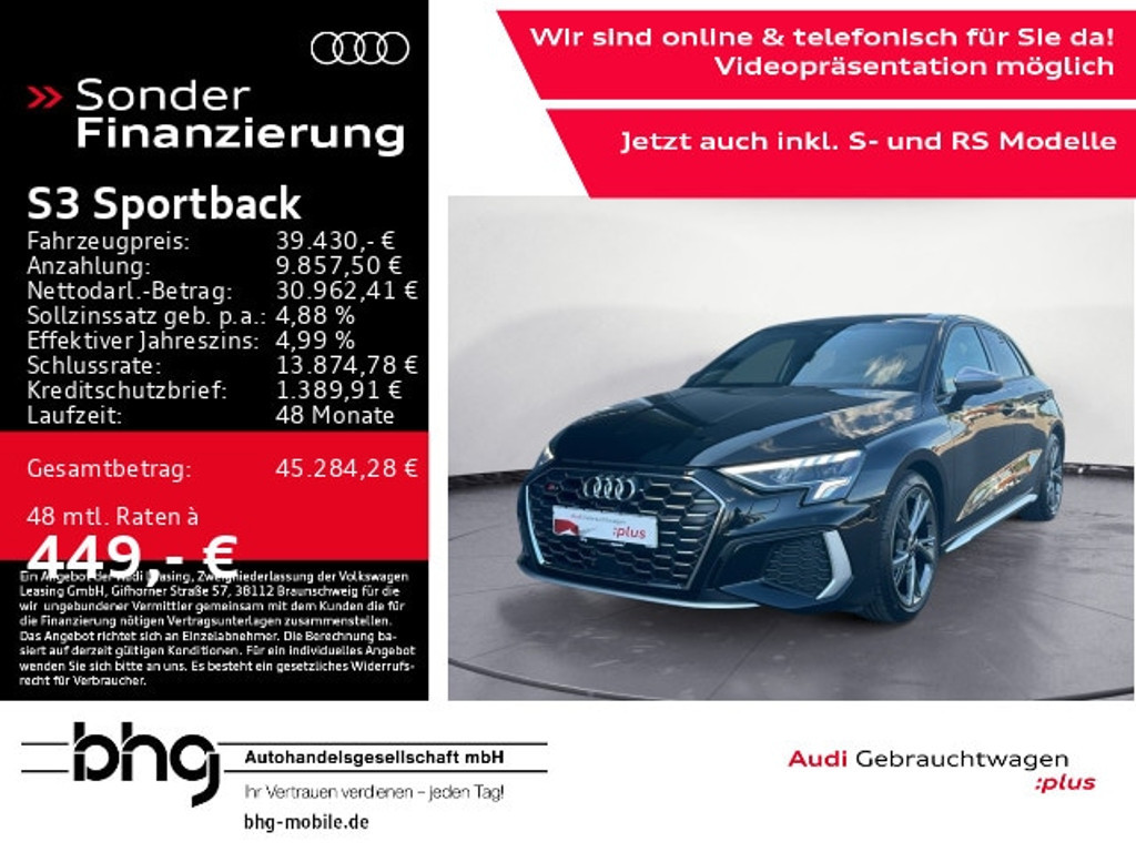 Audi S3 Sportback Quattro S-Tronic