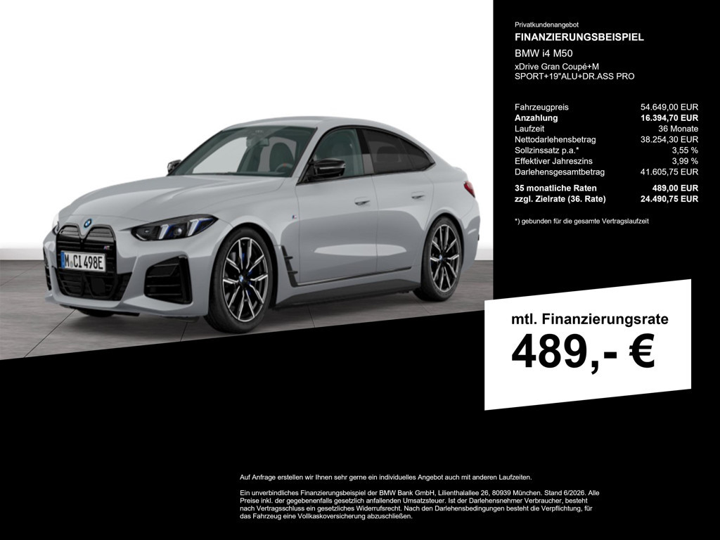 BMW i4 xDrive Coupé Gran Coupé M50