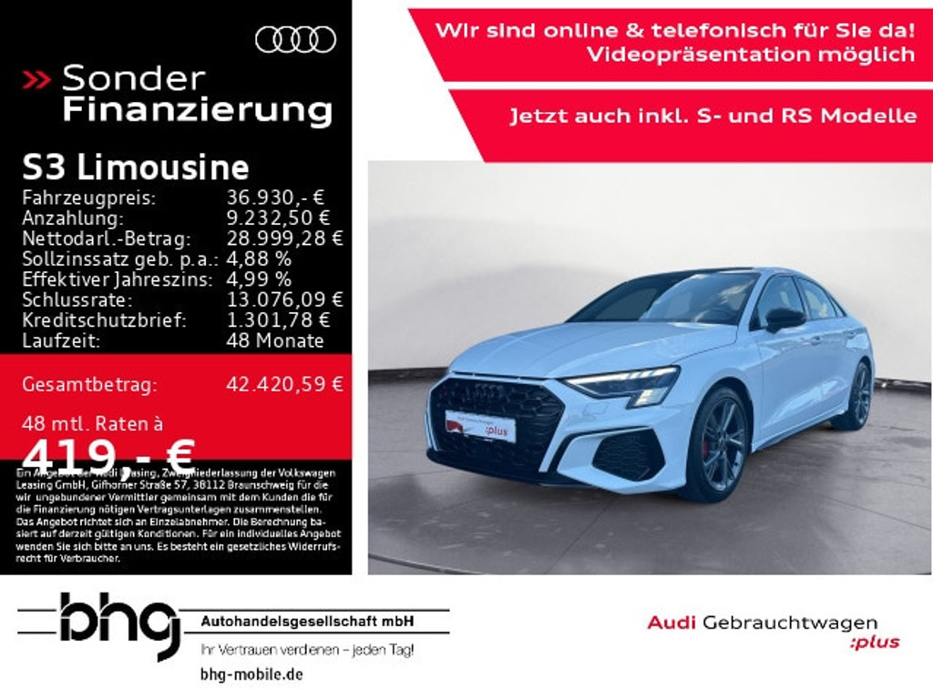 Audi S3 Sedan Quattro S-Tronic