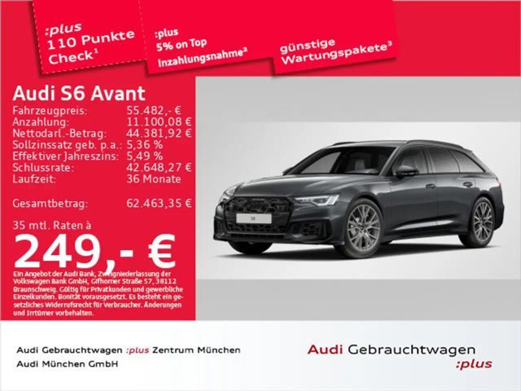 Audi S6 TDI tiptr. Luftfed/StdHzg/B&O