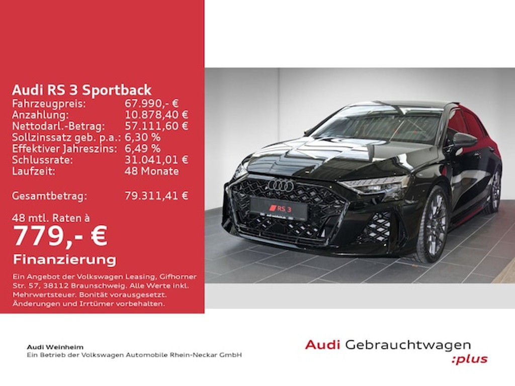 Audi RS3 Sportback Quattro S-Tronic