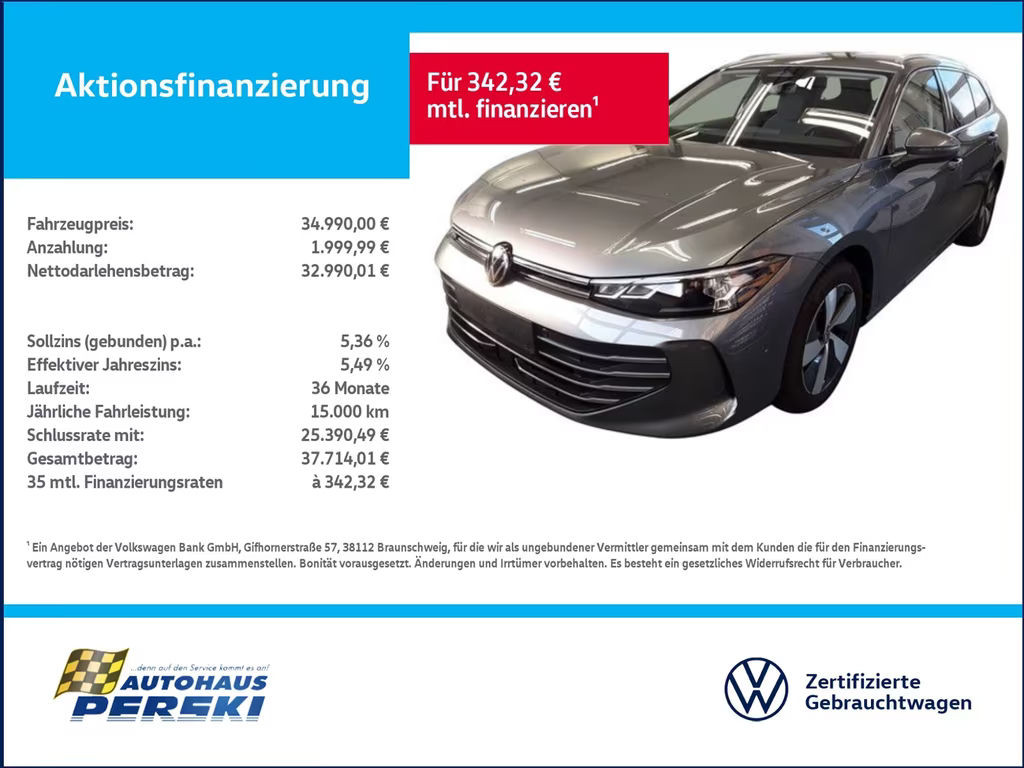 Volkswagen Passat Business DSG Variant 1.5 eTSI