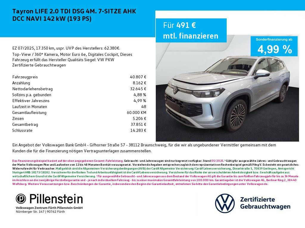 Volkswagen Tayron DSG Life 2.0 TDI