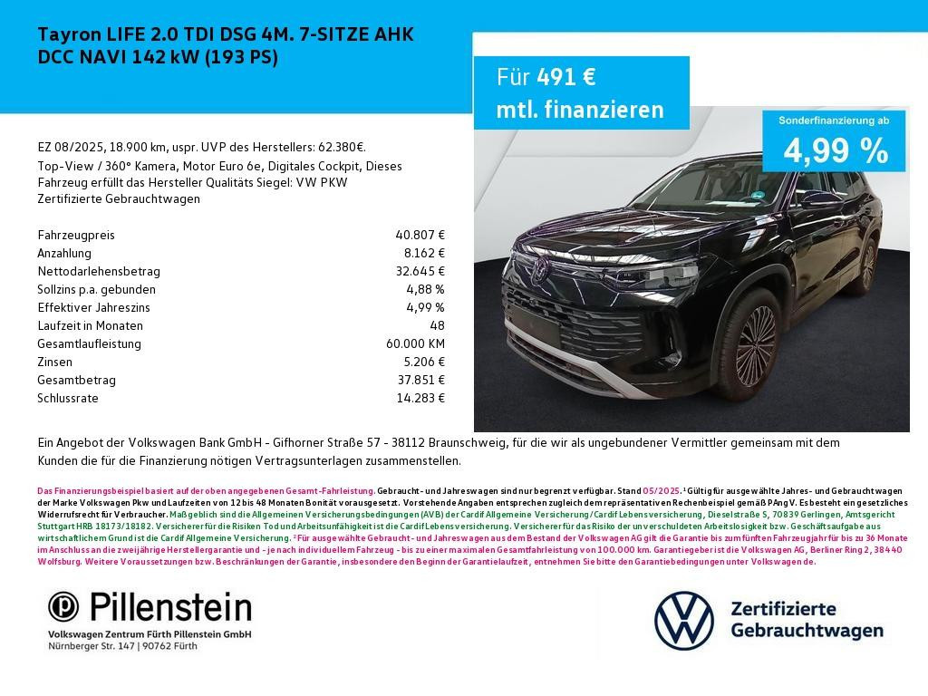Volkswagen Tayron DSG Life 2.0 TDI