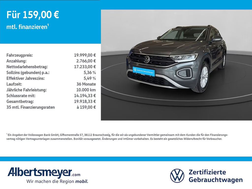Volkswagen T-Roc Life 1.0 TSI