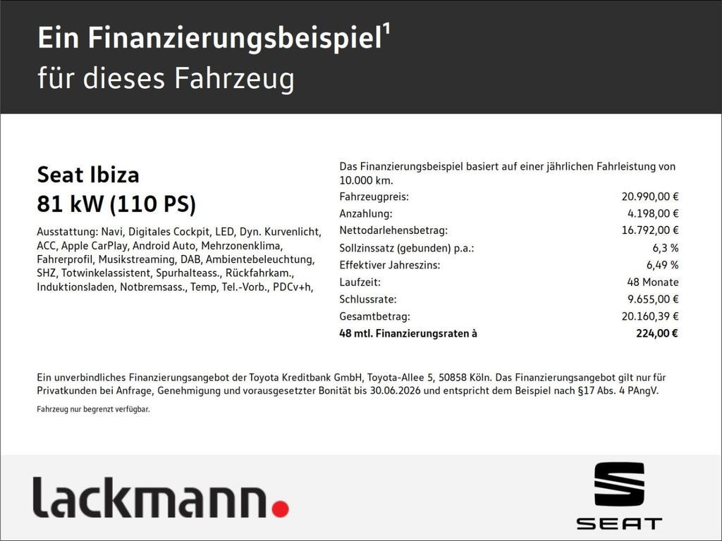 Seat Ibiza FR-lijn Black