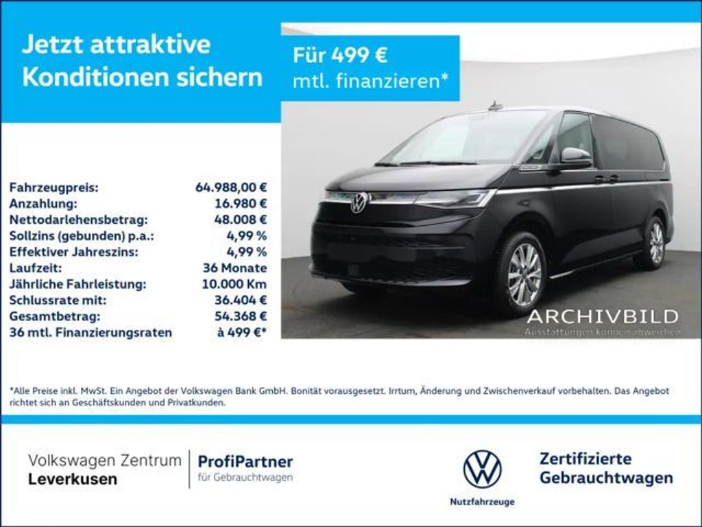 Volkswagen Multivan 4Motion Style eHybrid Lang T7
