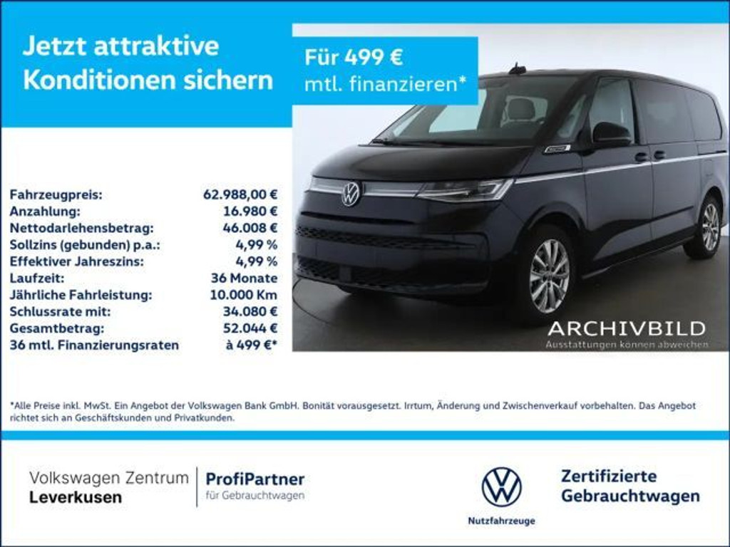 Volkswagen Multivan 4Motion Style eHybrid Lang T7