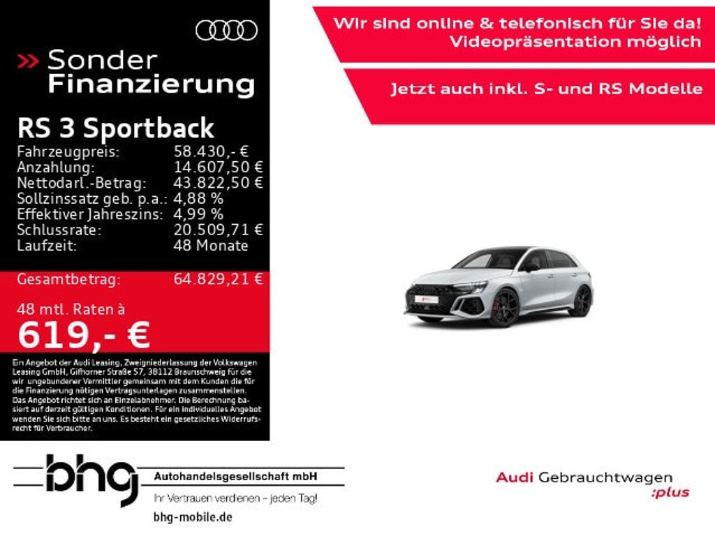 Audi RS3 Sportback Quattro S-Tronic
