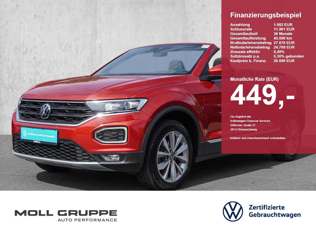 Volkswagen T-Roc DSG Style Cabriolet 1.5 TSI