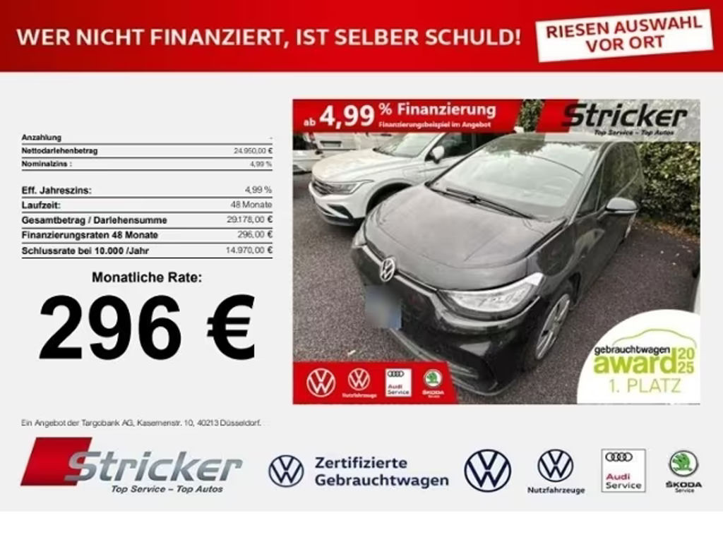 Volkswagen ID.3 Performance 58 KWh Pro 150 kW