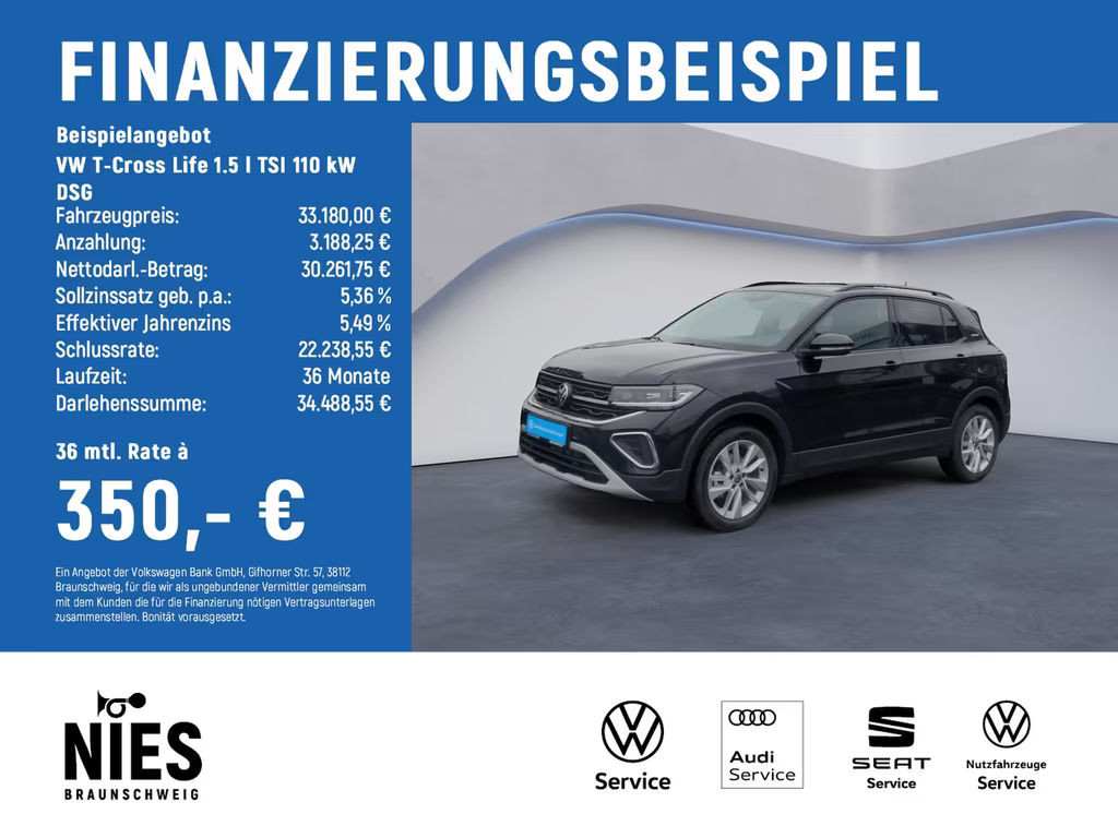 Volkswagen T-Cross DSG Life 1.5 TSI