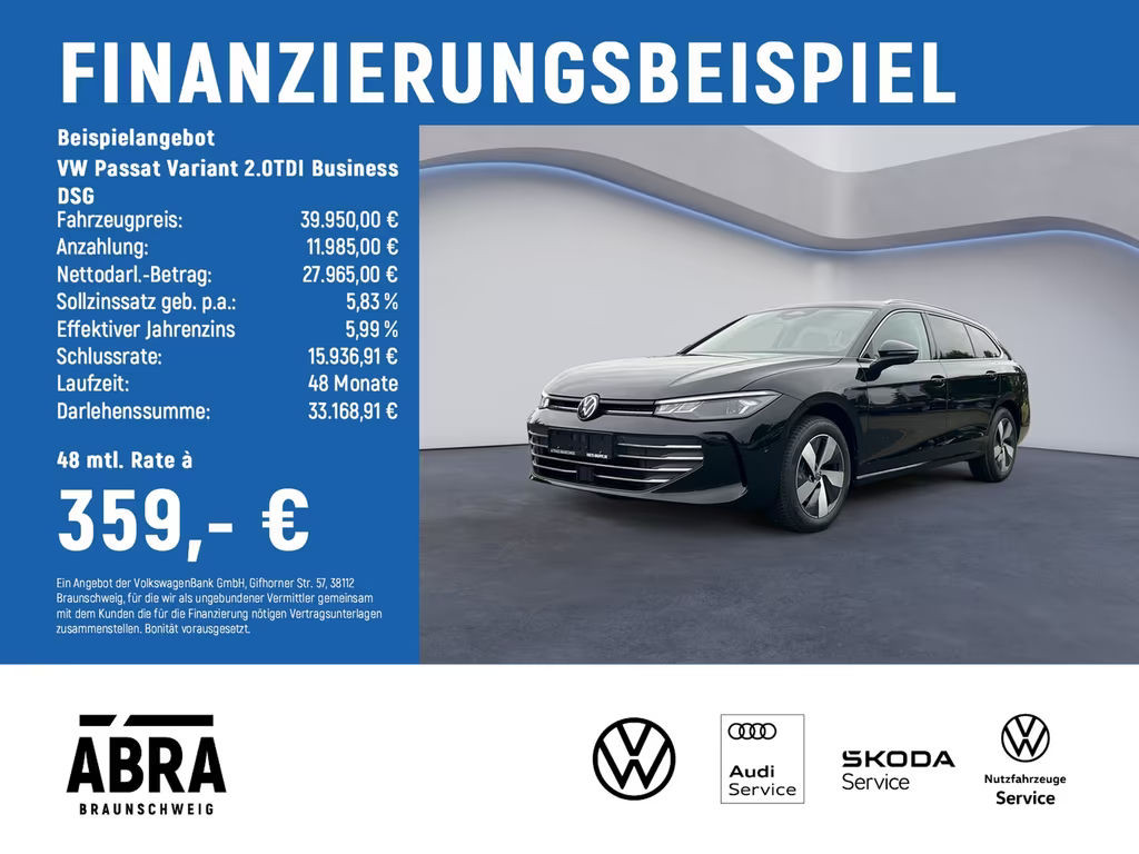 Volkswagen Passat Business DSG Variant 2.0 TDI