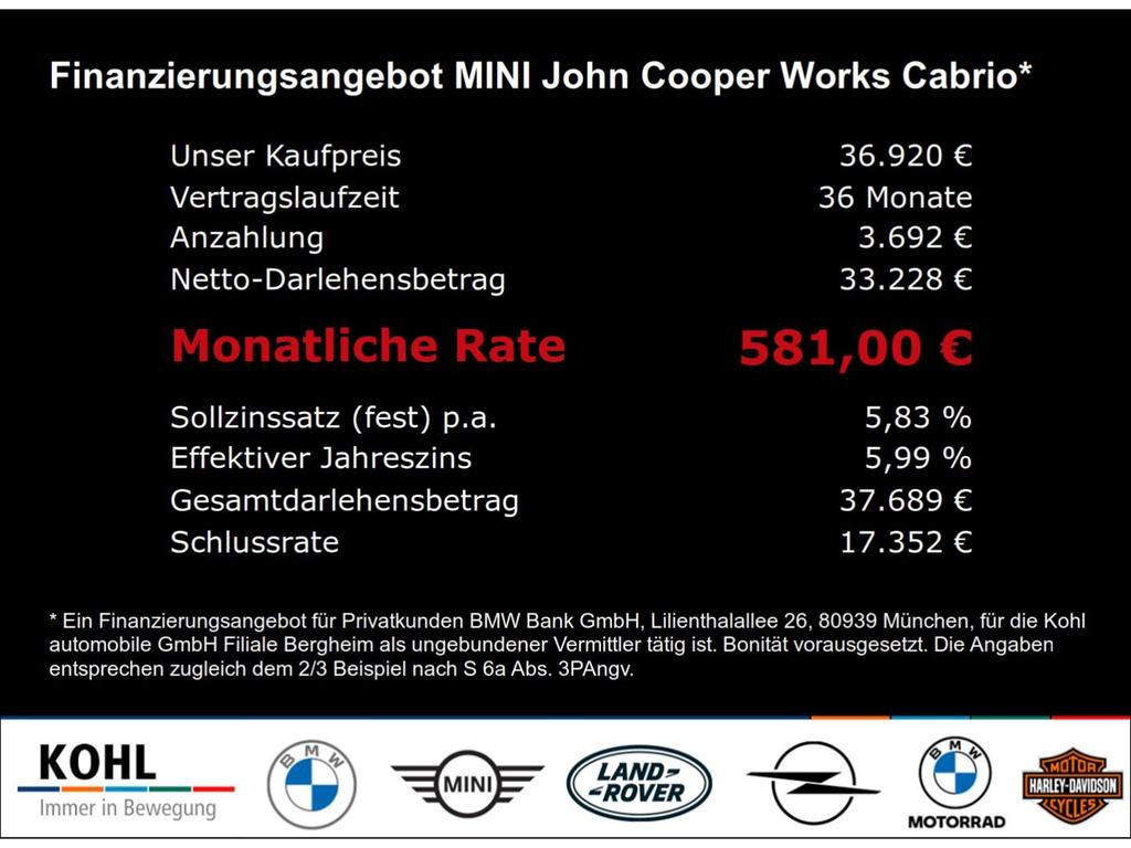 Mini John Cooper Works Cabrio