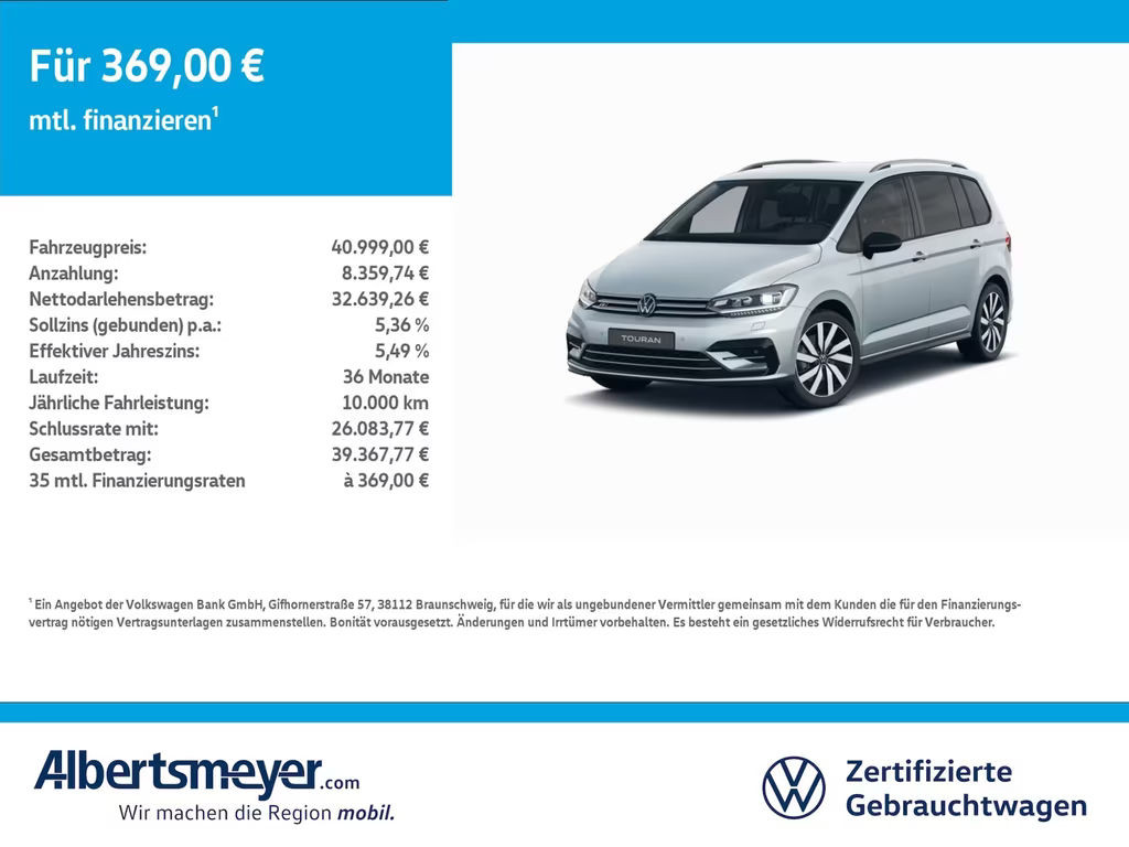 Volkswagen Touran DSG R-Line 2.0 TDI