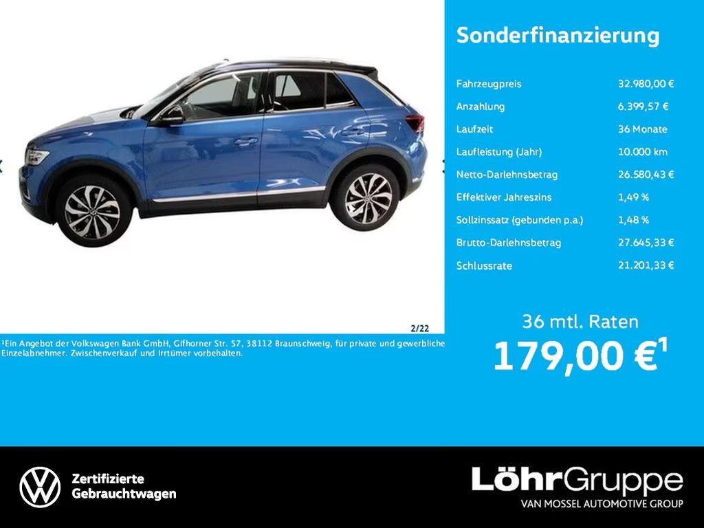 Volkswagen T-Roc DSG Style 1.5 TSI