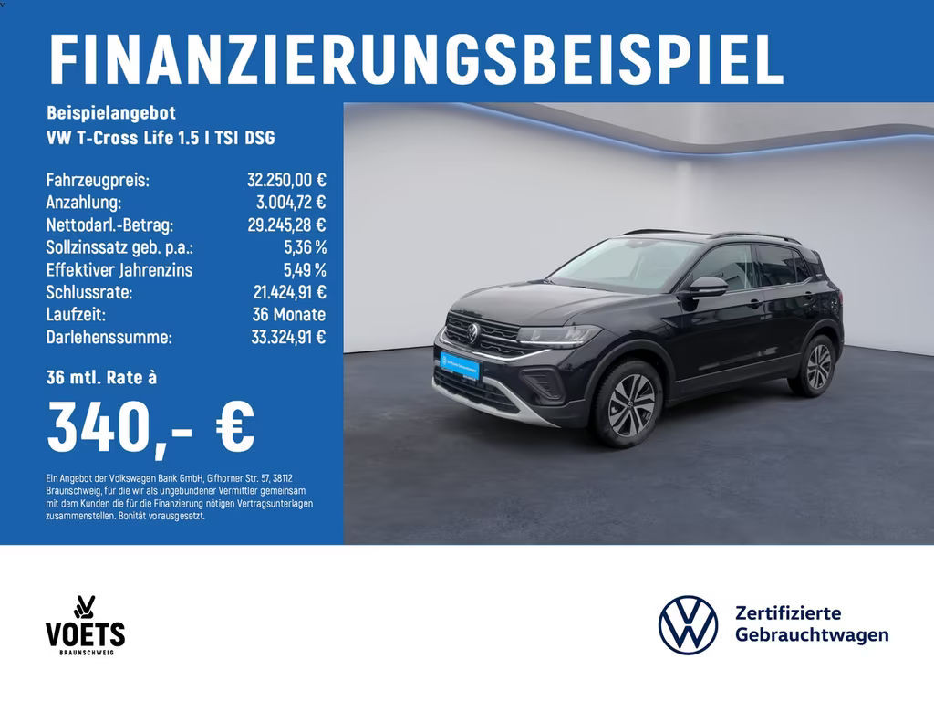 Volkswagen T-Cross DSG Life 1.5 TSI