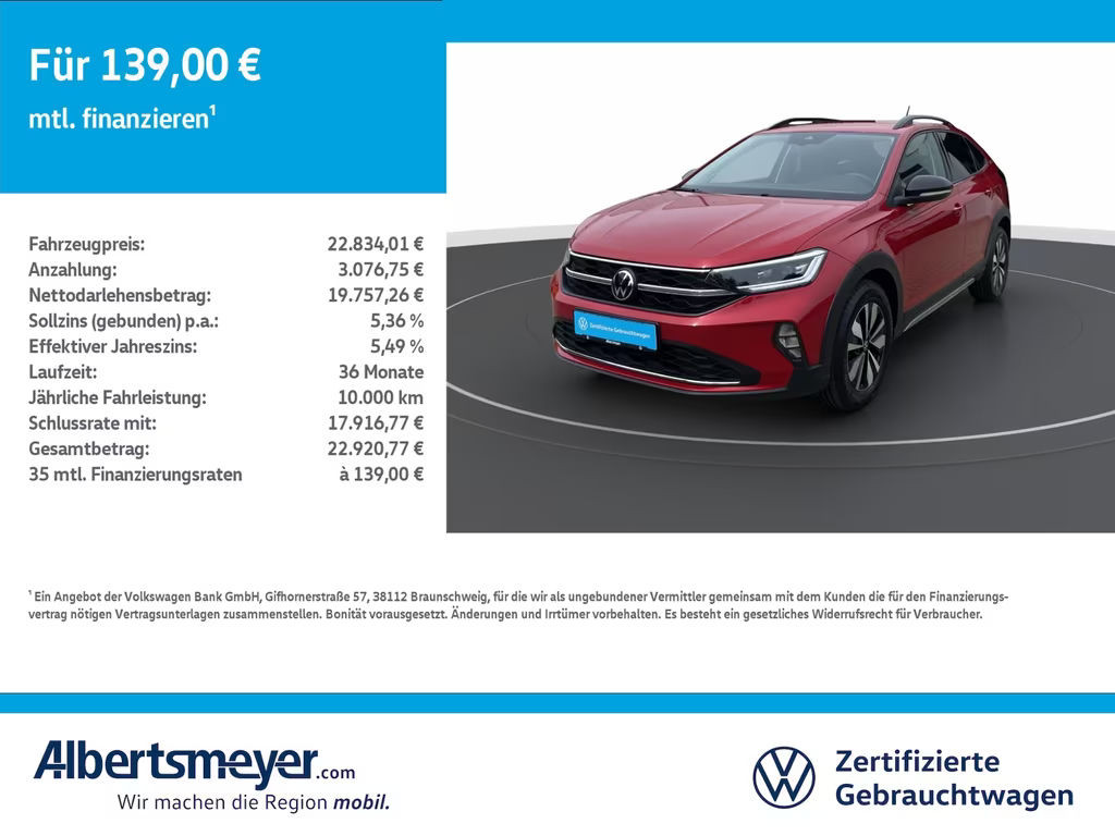 Volkswagen Taigo 1.0 TSI